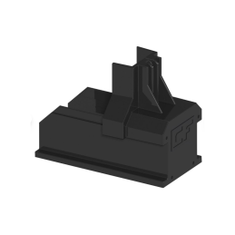 Foto des Endstücks für die schwarze Montageschiene des Solar-Komplettsets "Simplicité" 6 kw Triphasé von Groupe Elec