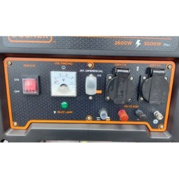 Bedienfeld des Generators Benzin 3Kw BLACK+DECKER BXGNP3000E